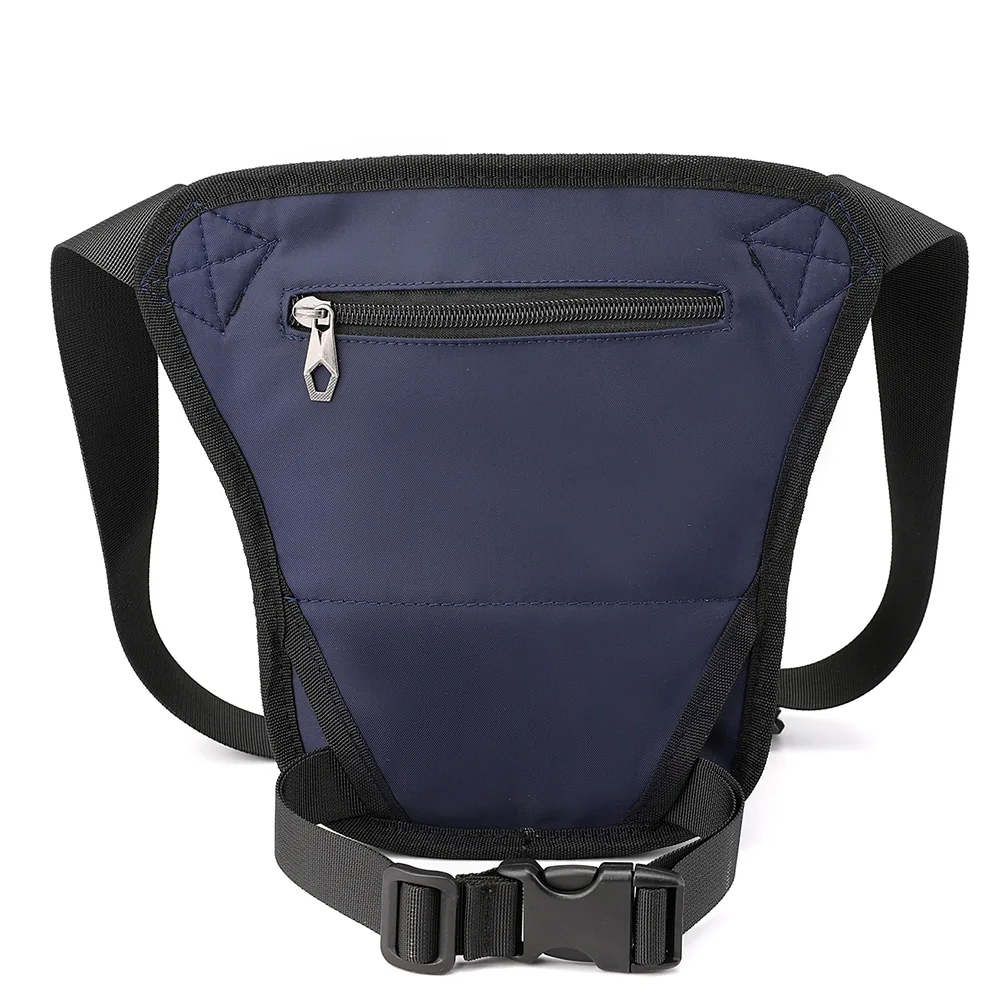 Sac Cuisse Vintage Xieben - Cuir Véritable Moto Randonnée Noir