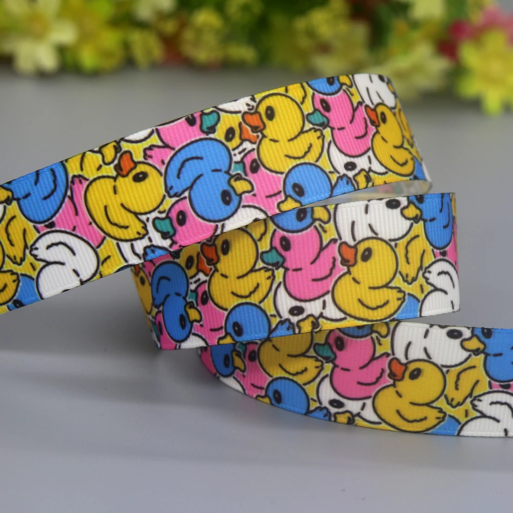 Fox Animals Unicorn Printed Grosgrain Ribbon Accessories 50yards Headwear Decoration Collar DIY Sewing Craft S2536