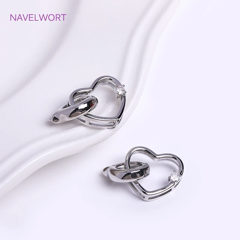 

Trendy Rhodium Plated Heart Pearl Clasp Connector For Jewelry Making,Brass Love Connector,DIY Bracelet Necklace Handmade Crafts
