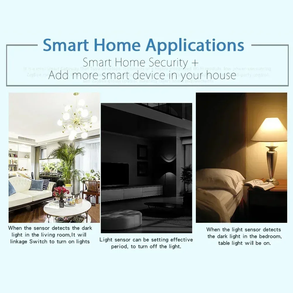 For ZigBee Light Sensor New Home Brightness Detector Illumination 5*4.5*3cm Control Brightness Light Sensor Electrical Supplies light sensor