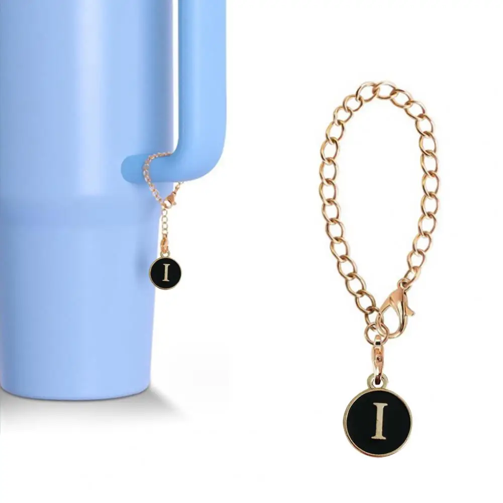 

Letter-shaped Cup Embellishment Personalized Cup Pendant Keychain Decoration Set with Heart Shape for Mugs for Personalization