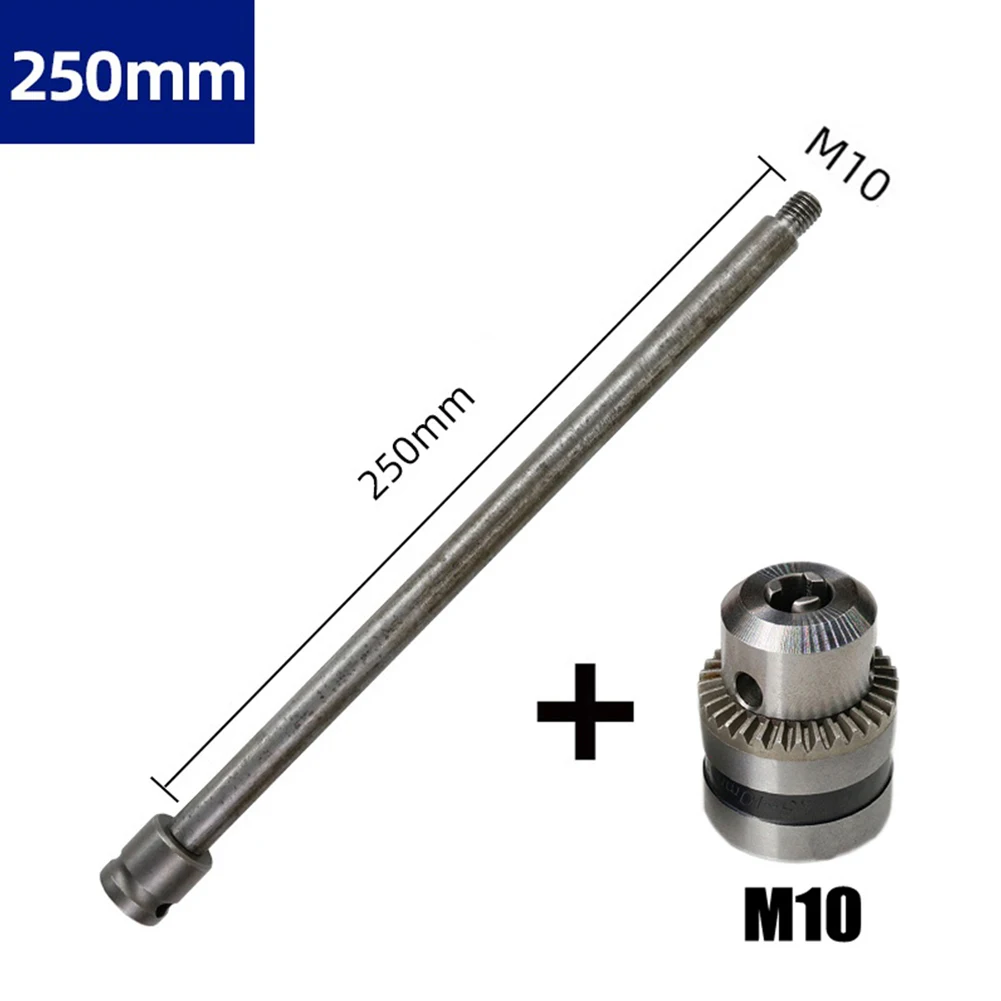 

M10 Chuck Deep Hole Drilling Extention Connect Rod Hex Extention Holder 1/2'' Wrench Adapter M10 Drill Chuck Holder 150-600mm