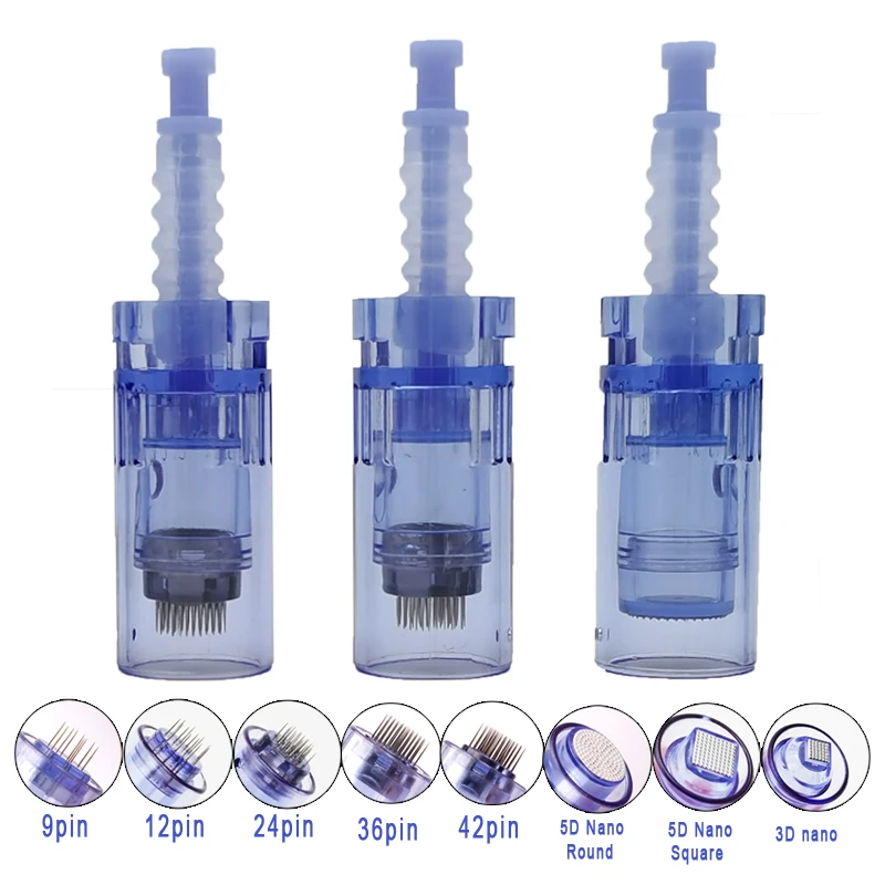 10/50/100 Pezzi Dr Pen Cartucce Ad Ago Baionetta Per Dr.Pen A6 M5 M7 N2 A1 E30 A10  Elettrica Derma Pen 9Pin 12Pin 36Pin 42Pin Nano Round Beauty Micro