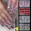12 Grid Diamond Jewelry Set Nail Jewelry Decorations Shiny Rhinestone Nail Stickers for DIY Nail Art Accessories 4