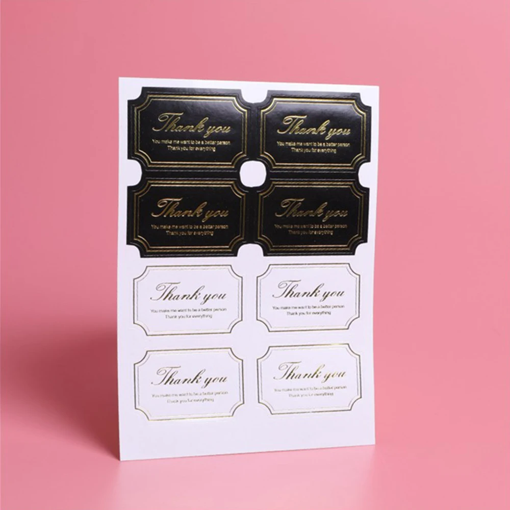 40-80pcs "Thank you" Paper Sealing Labels Stickers Gift Envelopes Party Box Seals Card Making Photo Decoration Sealing