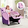 Kids Recliner Sofa, Children Leather Armchair Couch w/Footrest, Headrest, Gaming Reclining Chair for Living Room Nursery 4