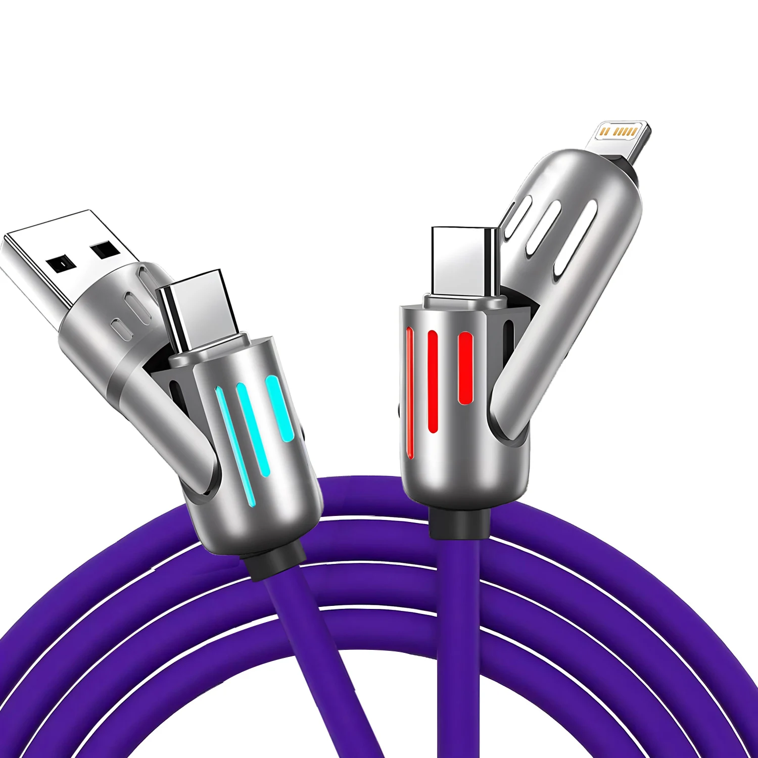 รูปสินค้า สายชาร์จ USB-C 240W รองรับ PD ชาร์จเร็ว 4 ฟังก์ชั่น 1 สาย