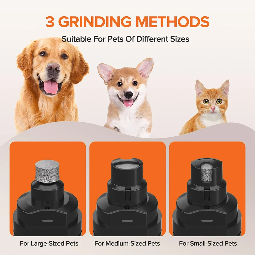 Electric Dog Nail Clipper With LED Light Dog Nail Sharpener Rechargeable Pet Quiet Cat Claw Grooming Tool Pet Clipper