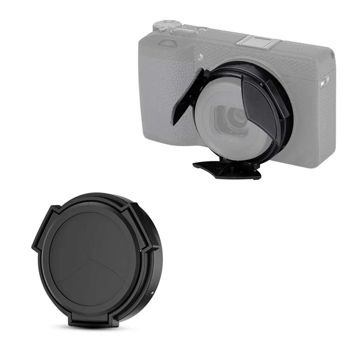 (BOFF) Ricoh GR4용 자동 렌즈 캡 방진 및 긁힘 방지 비니게팅 없음 카메라 렌즈 보호 장치 빠른 열림/닫힘