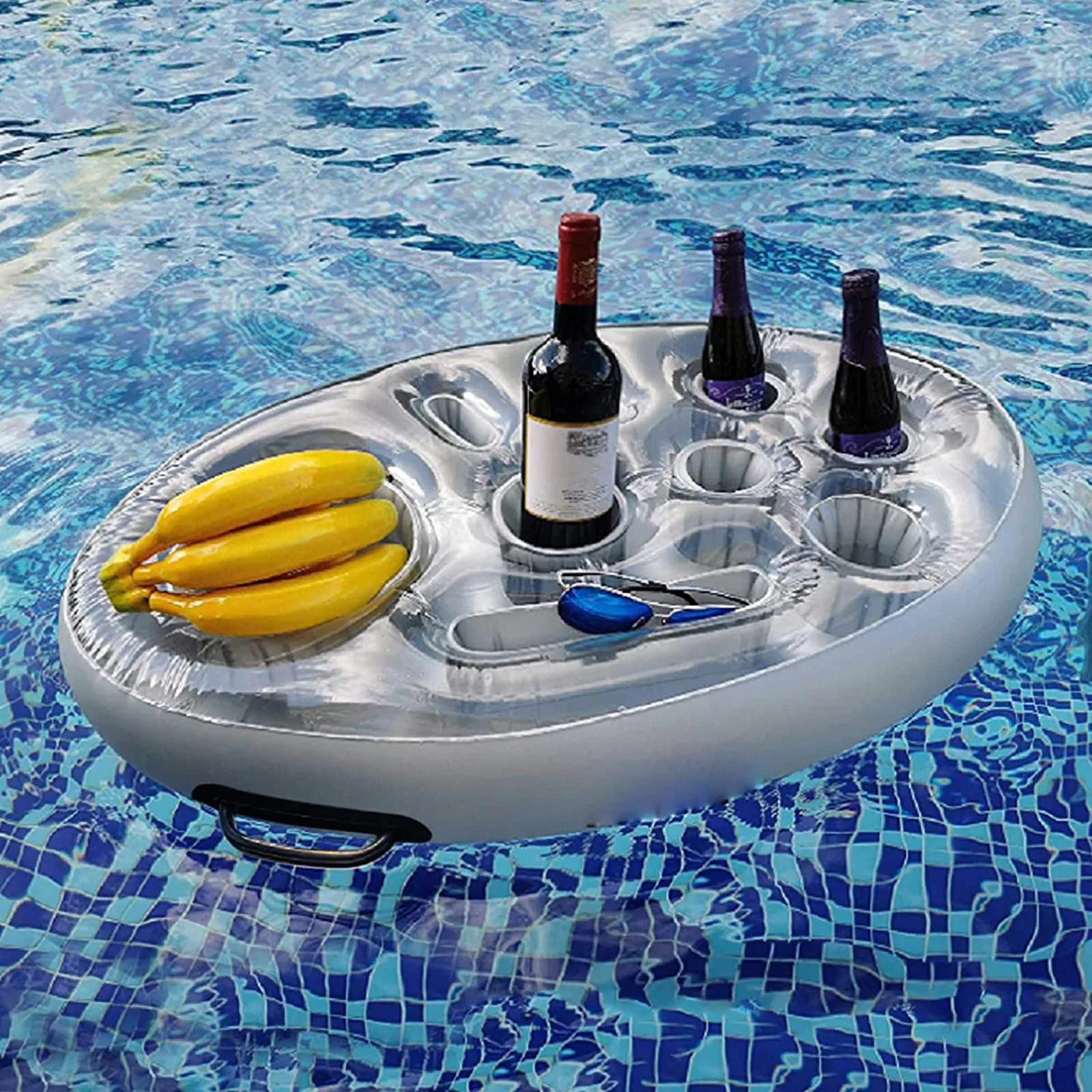 

Inflatable Pvc Water Ice Bar Self-Service Ice Tray Party Floating Portable Beverage Rack Porous Coaster Tray