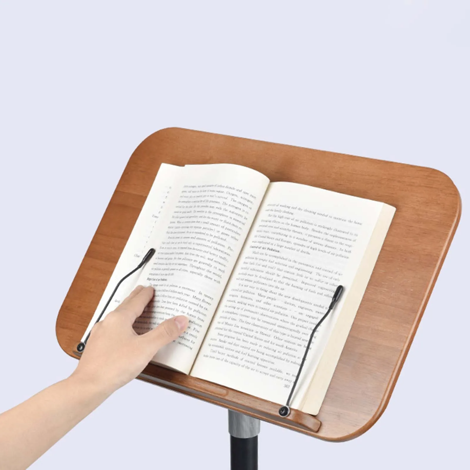 Floor Book Stand For Reading Cookbook Holder Tray Stable Base Adjustable Height Hands Free Holder For Home Office Textbooks book holder,book stand,reading stand
