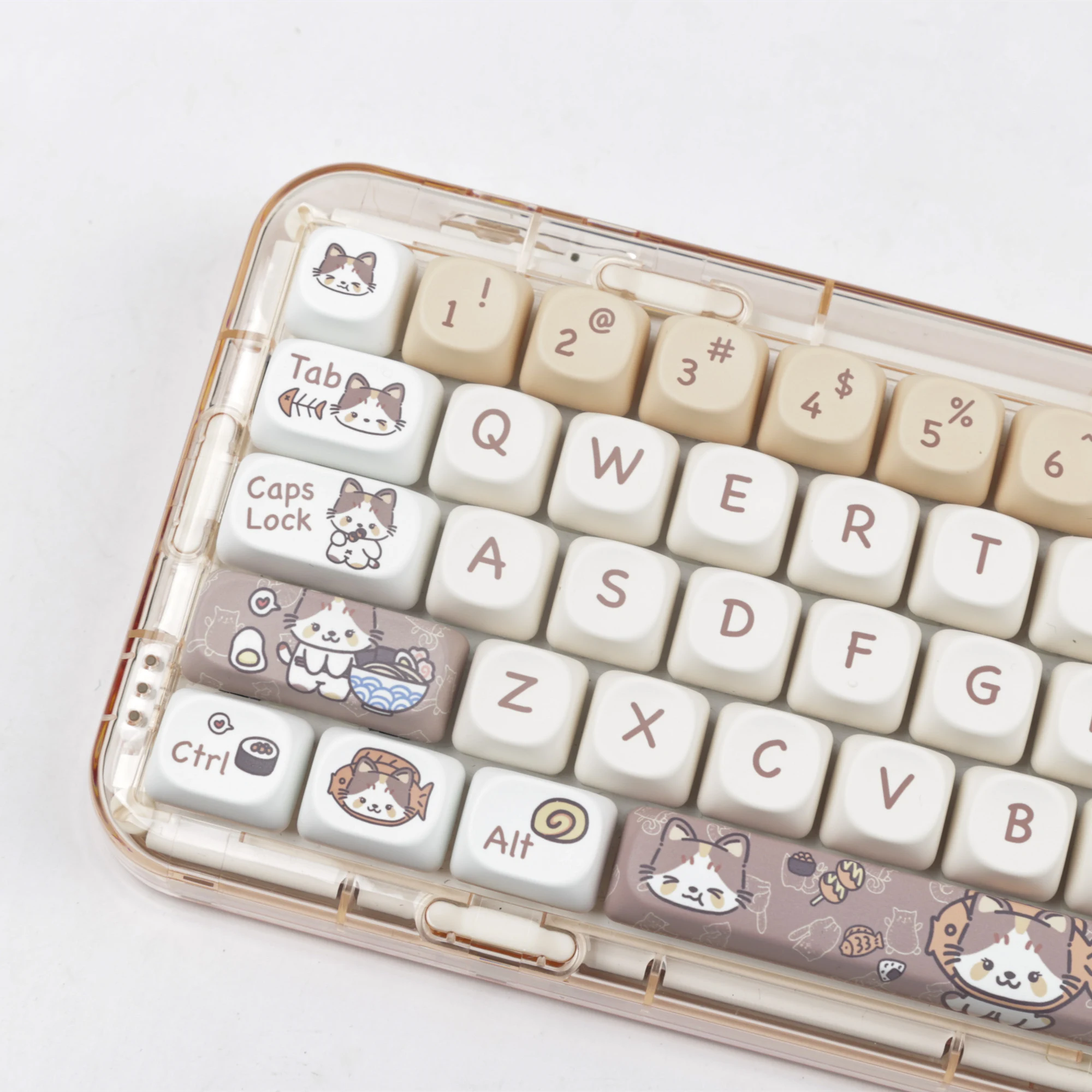 Teclado Mecânico Custom Key Cap Grupo Meow Meow Keycaps Moa Perfil Keycap Personalizado para Layout Ansi - Imagem 5