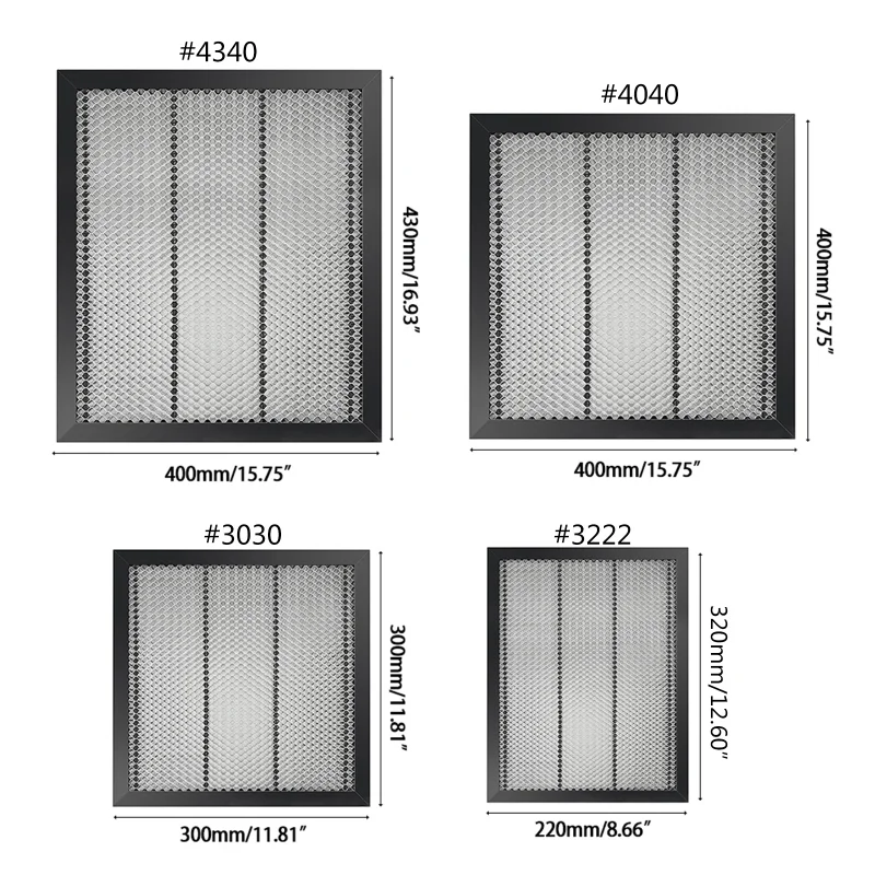 Parti Di Attrezzatura Laser Tavolo Di Lavoro A Nido D'Ape Per Macchina Da Taglio Co2 Incisore Laser 300 X20 0/300 X30 0/330 X33 0/400X400X22Mm