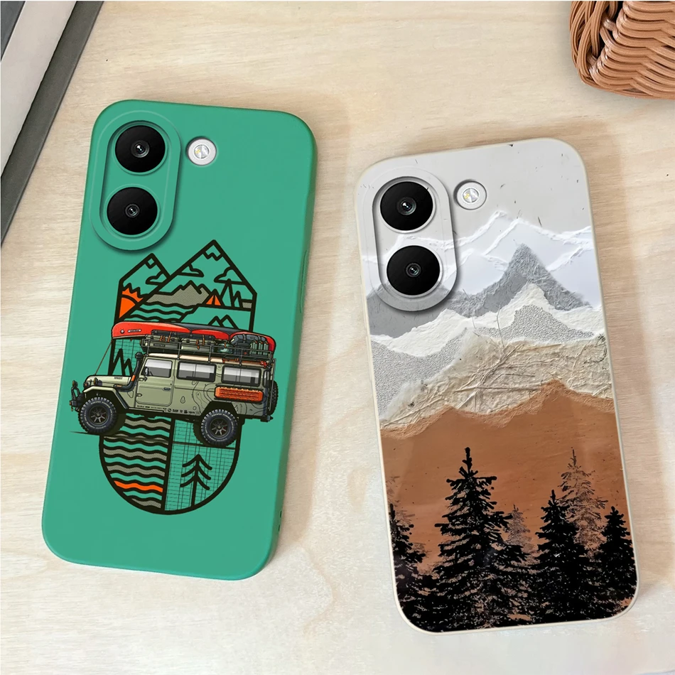 Creative Fruit Pattern Slim Silicone Phone Case with Lens Protection - Soft Back Cover