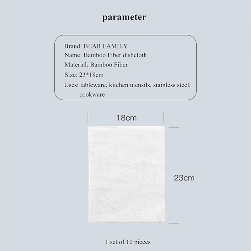Natural Bamboo Fiber Thickened Cleaning Cloth Kitchen Scouring Pad White Dish Towel Easy To Clean Bathroom Rags Dishcloth 2PCS microfiber towel kitchen towel cleaning cloth microfiber wash towel microfiber dish cloths dish cleaning cloth dish cloth towel cleaning cloth microfiber dish cloth