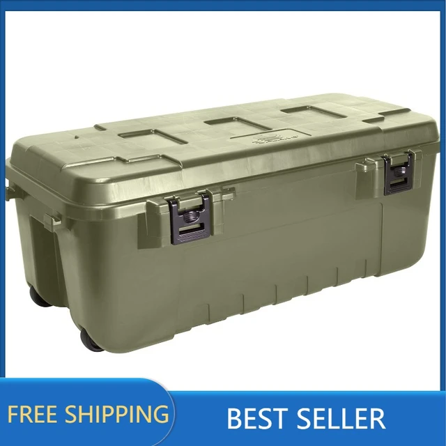 Plano Storage Trunk with Wheels, Green, 108-Quart, Lockable Storage Box,  Rolling Airline Approved Sportsman Trunk - AliExpress