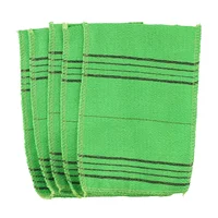 5Pcs Korean Exfoliating Washcloth Mitt Asian Exfoliating Bath Body Scrub Mitt Italy Towel Double Sided Exfoliating Cloth Gloves 2