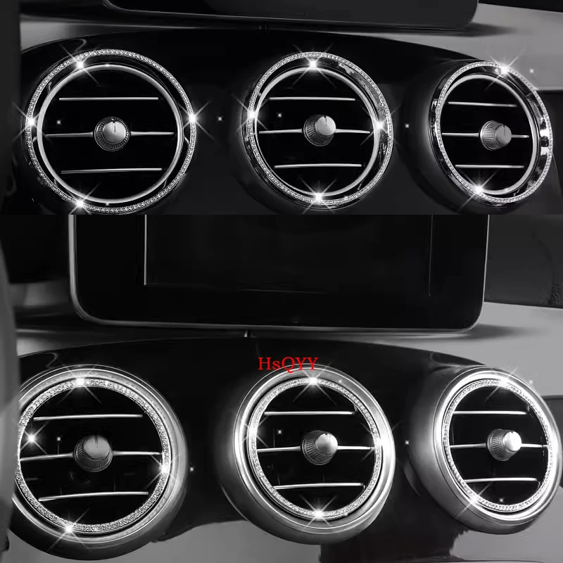 메르세데스 벤츠 C GLC 클래스 W205 X253 센터 콘솔 트림 다이아몬드 커버 크리스탈 스티커 인테리어 액세서리 수정