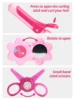Children's play house toys, make-up mirror playset, storage suitcase, pretend makeup props with hair dryer 2