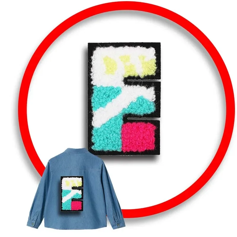 

Hot Sale 1pcs Letter Patch Stickers Iron On Patches for Clothing Sewing Embroidery Fusible Applique Badge Decoration Stripes