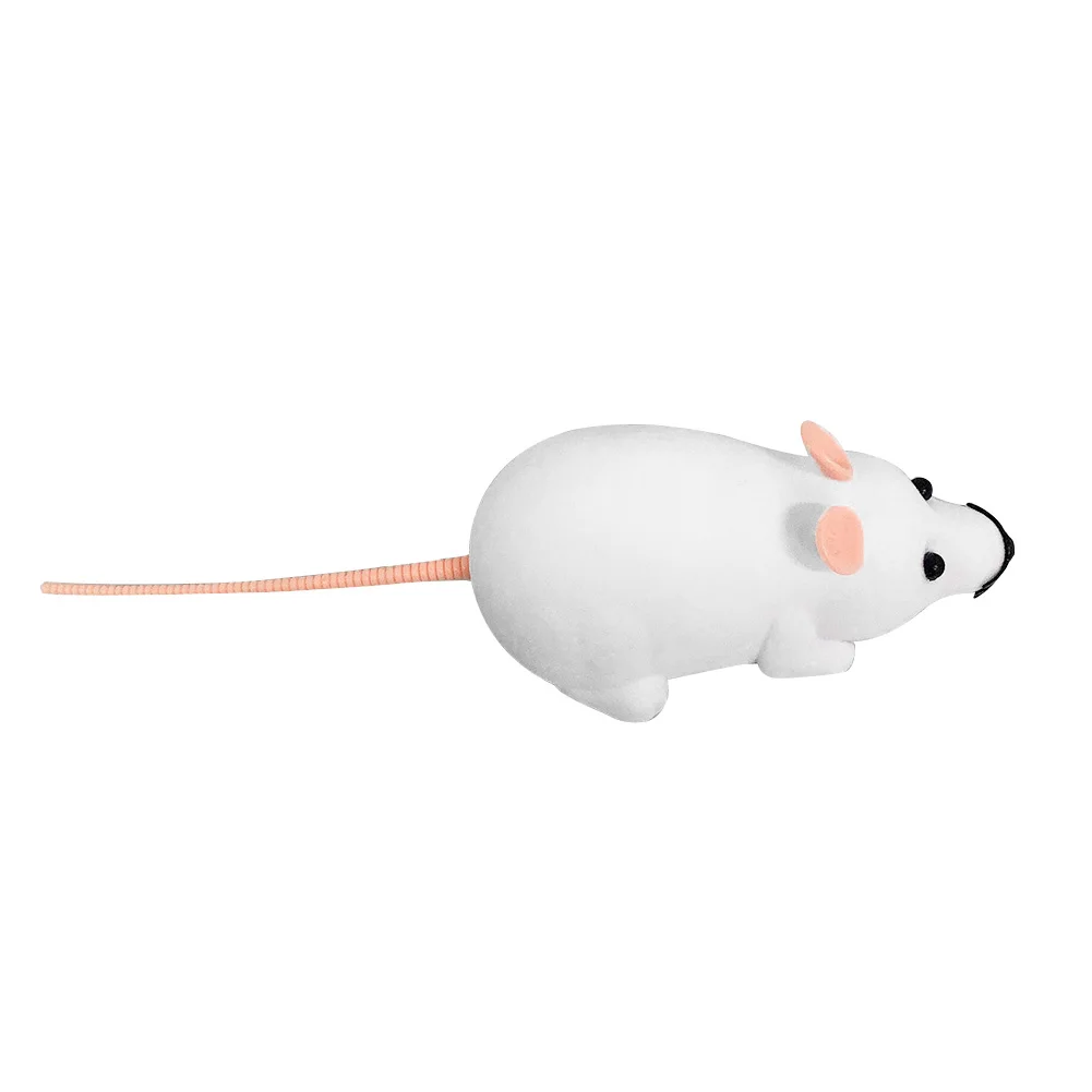 Wireless Plush Mouse Funny Pet Cat Remote Control Fake Simulation Electronic Mice Interactive Mechanical Motion Kitten Rat Toy