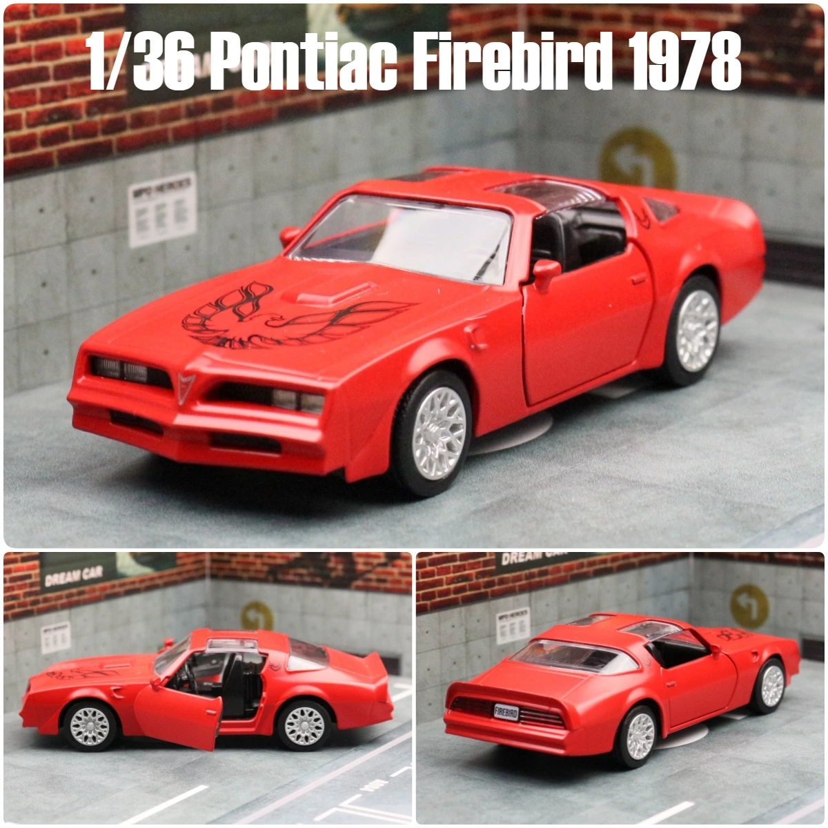 1/36 Pontiac Firebird Classical Toy Car Model For Children RMZ