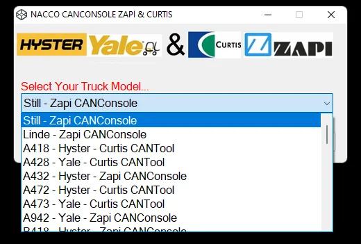 

HYSTER YALE NACCO CANCONSOLE ZAPI & CURTIS