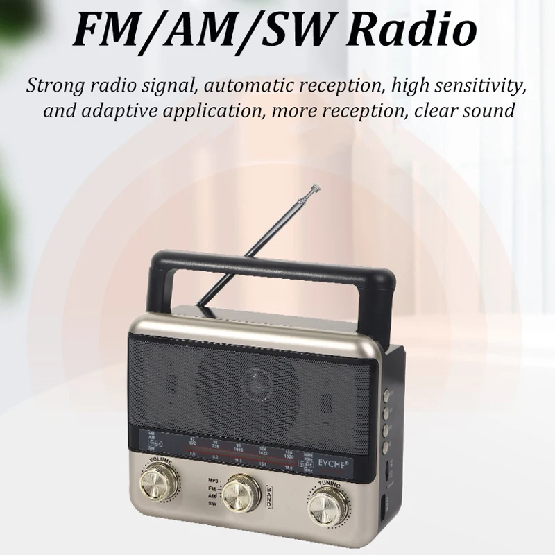 Fm ラジオ,軽量 Fm Am Sw ラジオ | ヴィンテージ ソーラー Led