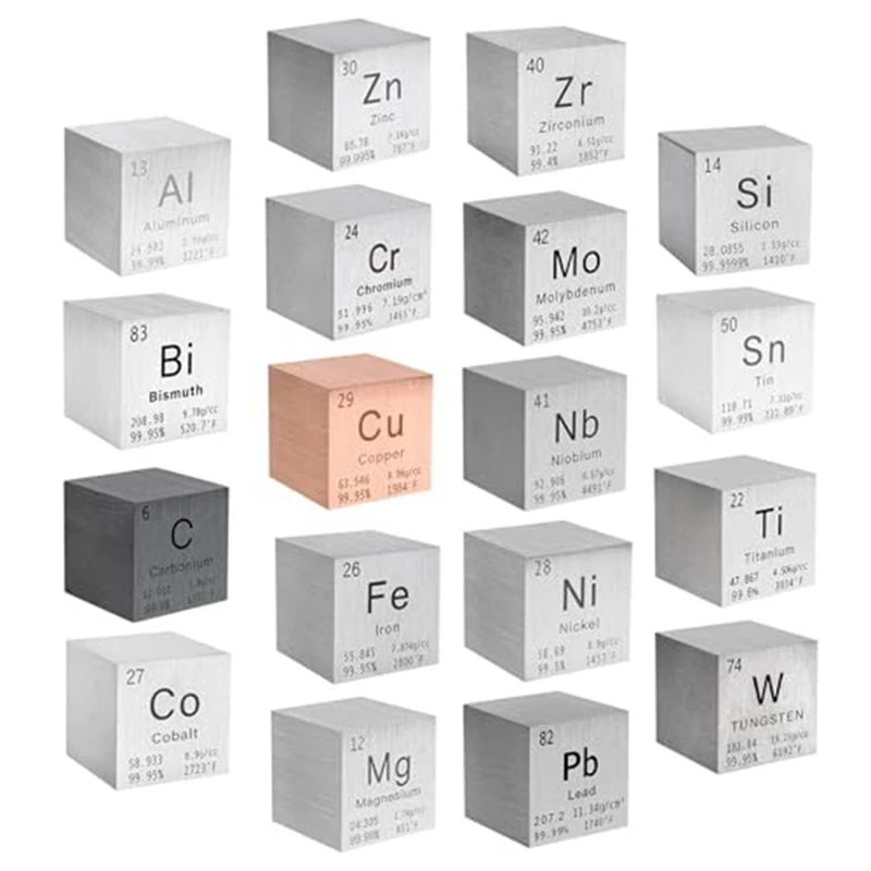

18PCS Cube Kit For Elements Collection Laboratory Materials Periodic Table Series DIY Creativegift