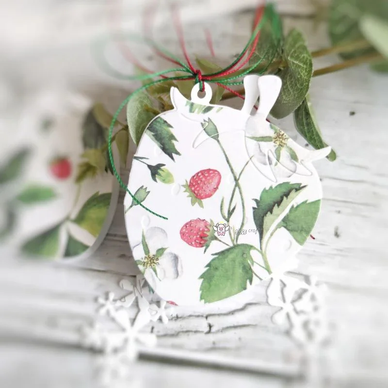 Mmao Craft Metall-Stanzformen, Stanzformen für Erdbeer-Kartenanhänger, Scrapbook-Papier, Bastelmesser, Schablonen, Stanzschablonen – Detail 1