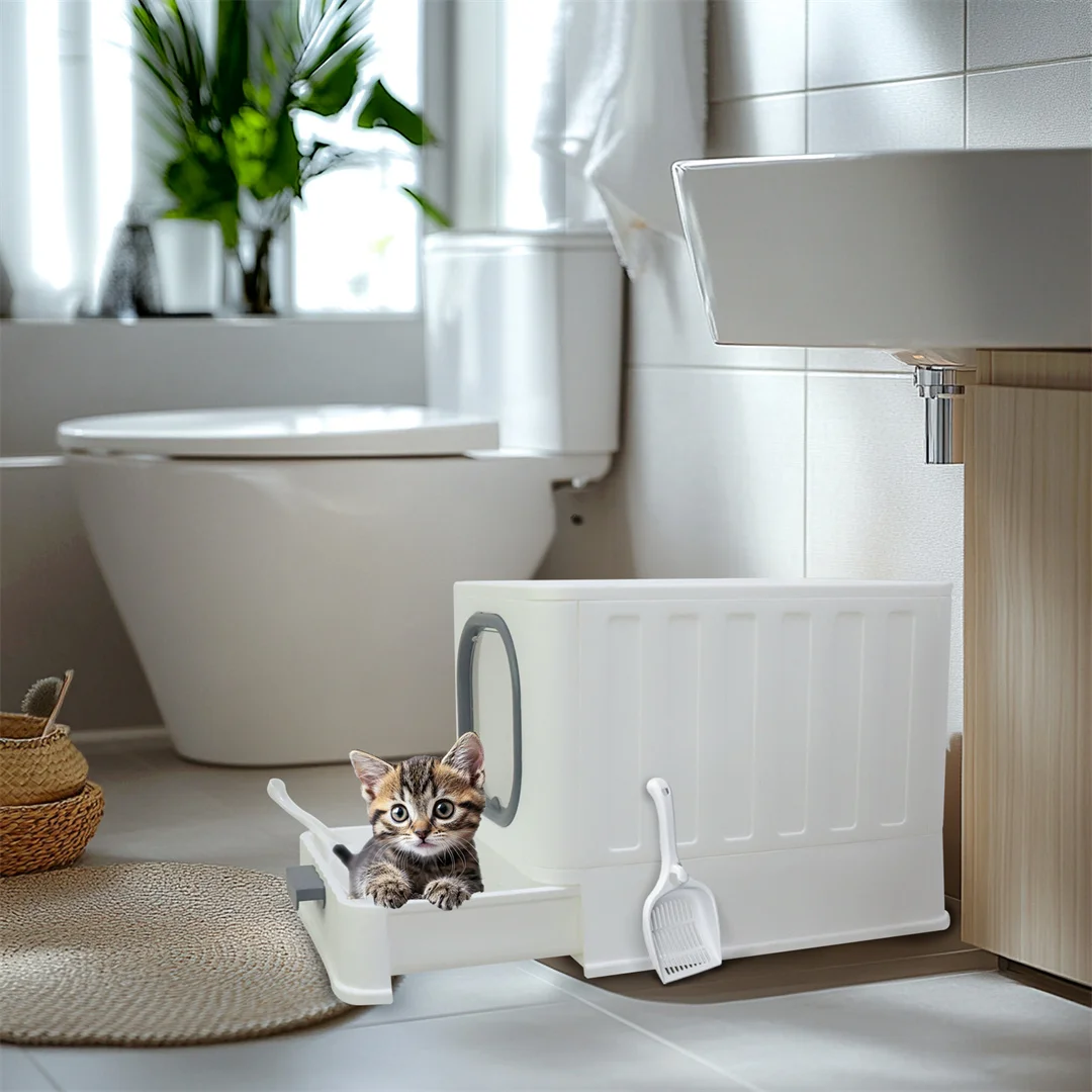Foldable Top Entry Cat Litter Box 5