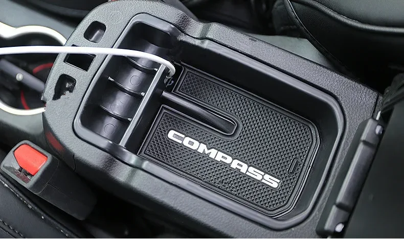 Portaoggetti Per Bracciolo Auto In ABS Per Jeep Compass 2017-2019 Cassetto Portaoggetti Laterale