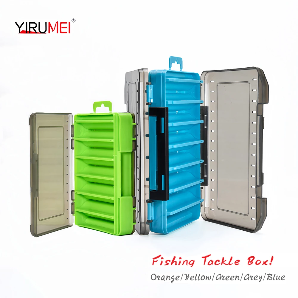 DoublexSidedFishingTackleBox14CellsBaitLureHookStorageBox