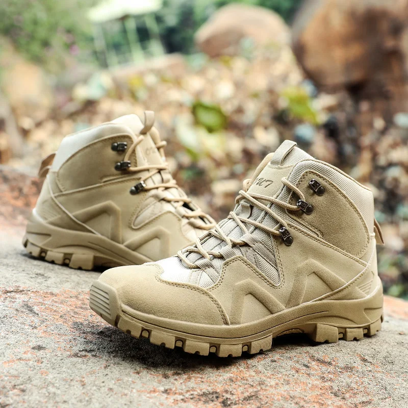 

Professional Hiking Boots Men Winter Outdoor Military Man Tactical Boots Breathable Combat Army Boots Men Hunting Trekking Shoes