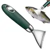 Fish Scale Remover Stainless Steel Fish Scale Scraper Non-Slip ABS Handle Portable Kitchen Accessories Serrated Skin Scraping