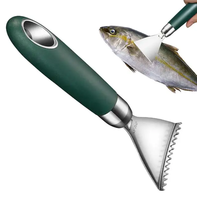Fish Scale Remover Stainless Steel Fish Scale Scraper Non-Slip ABS Handle Portable Kitchen Accessories Serrated Skin Scraping Fish Scale Remover Stainless Steel Fish Scale Scraper Non-Slip ABS Handle Portable Kitchen Accessories Serrated Skin Scraping