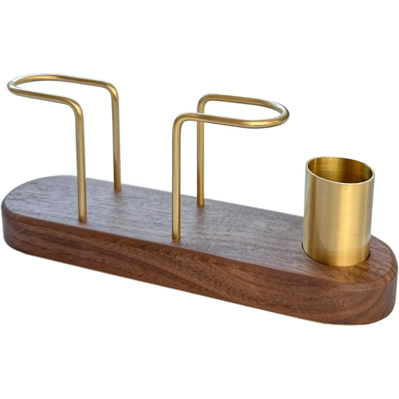 HeMu-Tooth Swab Tube Tissue Holder, Black Walnut, Minimalist Dining Table Tissue Storage Rack, Restaurant Coffee Shop Paper Box 6
