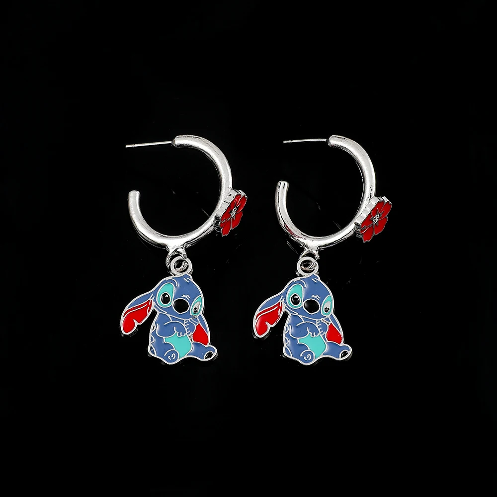 Disney-pendientes de Lilo & Stitch para niña y mujer, aretes clásicos de  personaje de Anime, Clip de oreja Chapado en plata, regalo de joyería