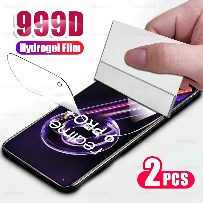 2PCS 999D Curved Soft Hydrogel Film For Realme 9 Pro Plus Pro+ 9i Screen Protector Not Glass Realme9i Realm Relme Realmi 9 Pro + phone glass protector