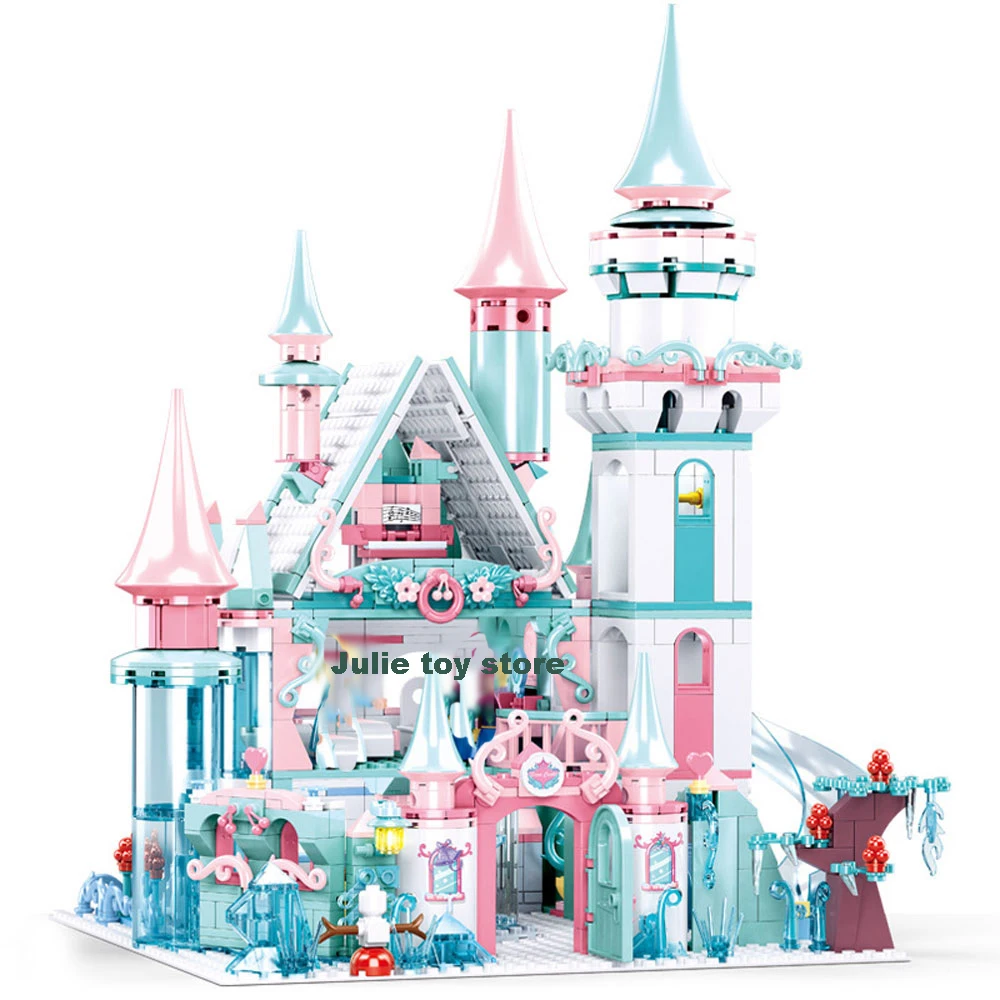 

1314pcs Princess Snow Queen Ice Castle Action Figures Building Blocks Toy Friends City Bricks Toys Christmas Girl Gifts For Kids