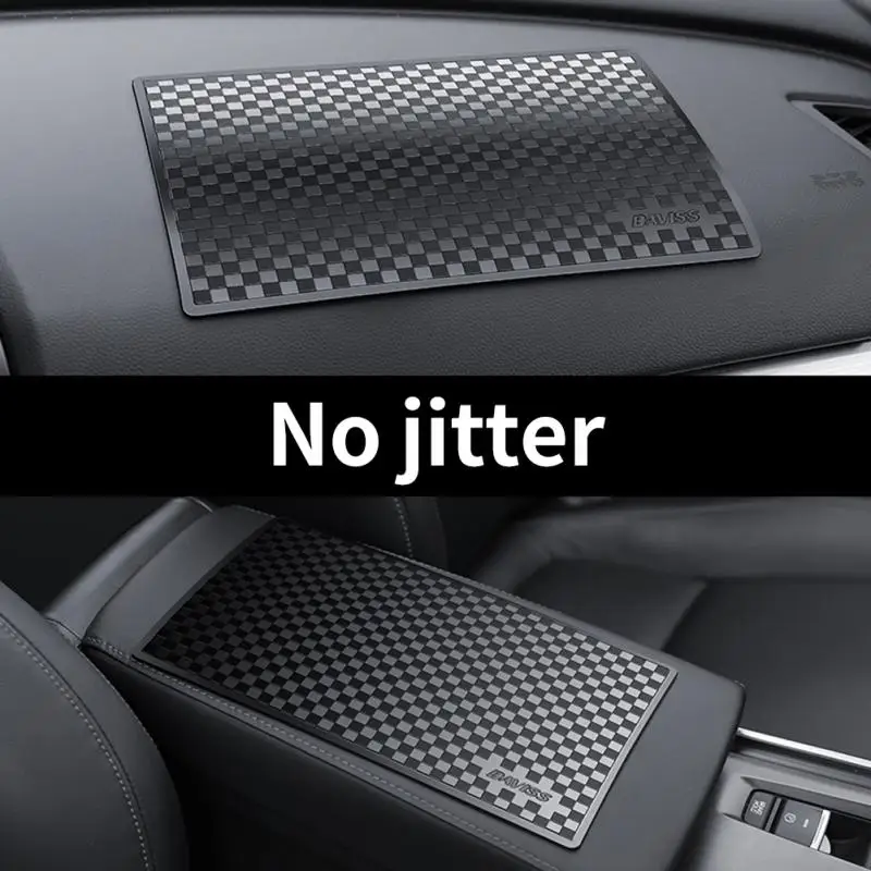 Tapis antidérapant de voiture Auto Silicone intérieur tableau de bord  téléphone anti-dérapant tapis de rangement tampons - AliExpress