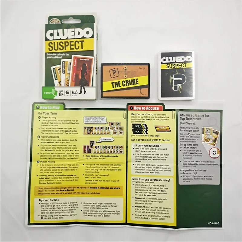 Cluedo Card Game Classic Mystery Game Vrije Tijd En Entertainment Multiplayer Interactieve Kaarten