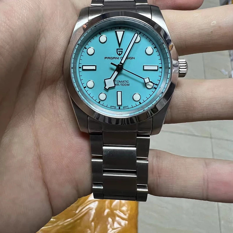 PAGANI DESIGN 36MM 남자 럭셔리 시계 눈송이 손 등반 시리즈 패션 스포츠 손목 시계 NH35A 자동 기계식 시계