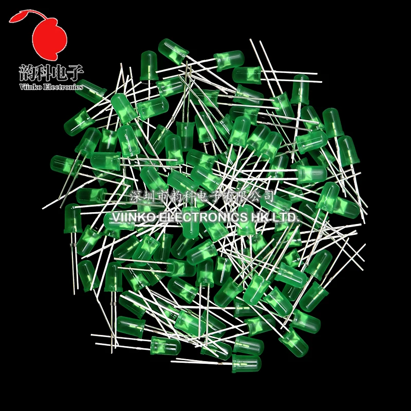 LED Diode 5mm F5 Assorted Kit White Green Red Blue Yellow Orange Pink Purple Warm White DIY Light Emitting 100pcs