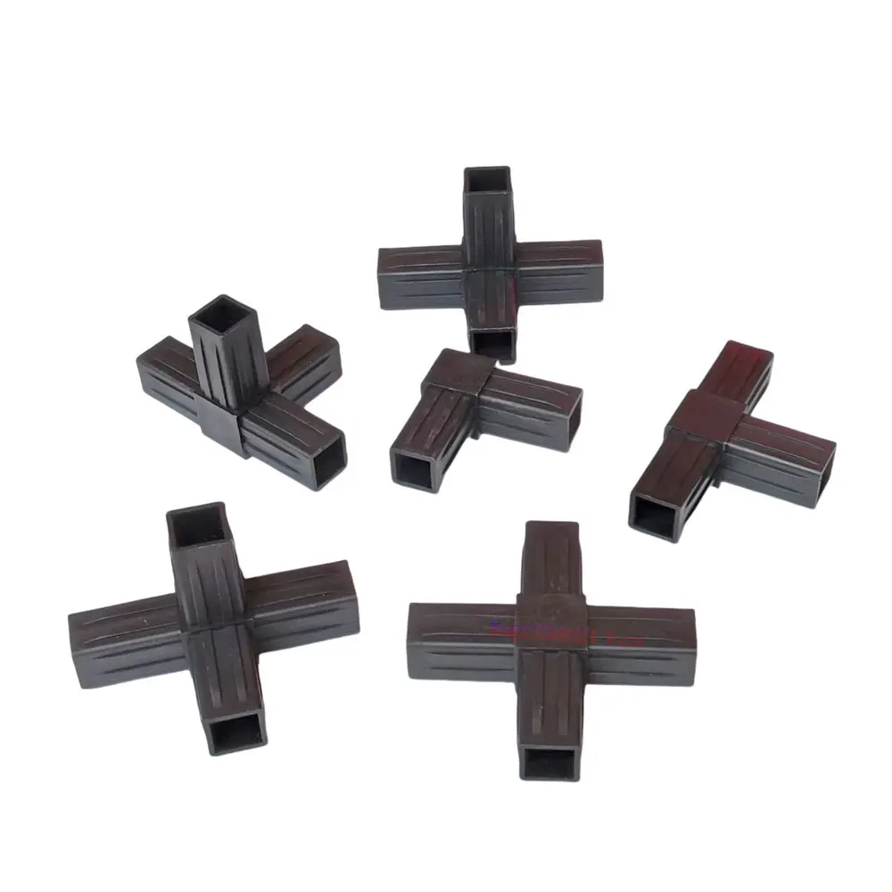 1PCS 20MM cross square pipe fittings 20X20 pipe special angle code hexagonal 6 through plastic fittings ABS plastic angle