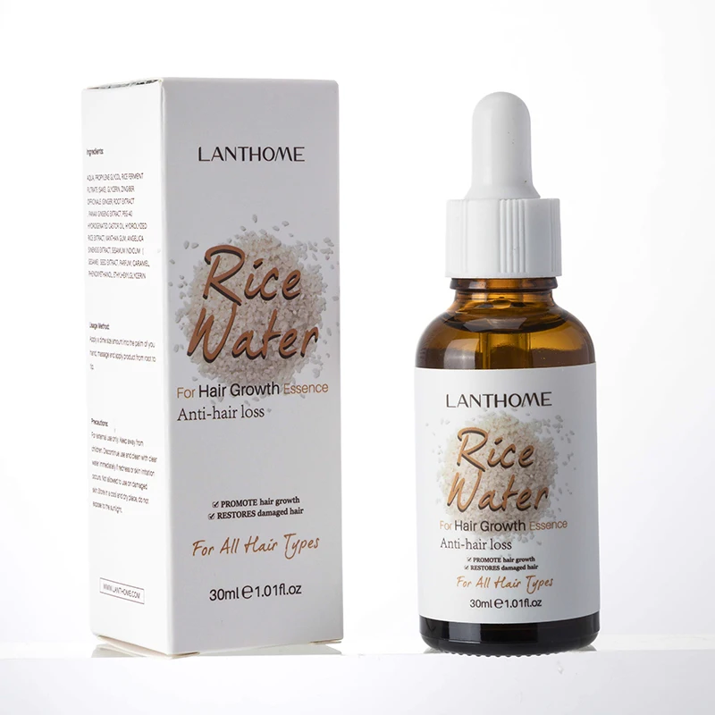 Rice Water Hair Growth Essencial Serum Thickener Regrowth Serum Treatments Oil Fast Grow Hair for Loss Care Products