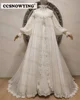 Fashion Chiffon Appliques Muslim Wedding Dresses Long Sleeve High Neck Islamic Bridal Gown Arabic Dubai Vestidos De Novia 2