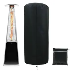 Premium Waterproof Outdoor Patio Heater Cover - Durable, Windproof, Dustproof Protection - 1Pcs 50x50x120cm (210D Black)