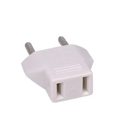 Universal US to EU Plug Adapter - Compact European Travel Power Converter (WHITE)