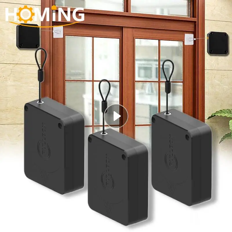 Punch-free Automatic Door Closer 800g/1200g Wire Rope Retractable Automatic Recovery Coil Closer Device Door Bracket Hardware for door closer